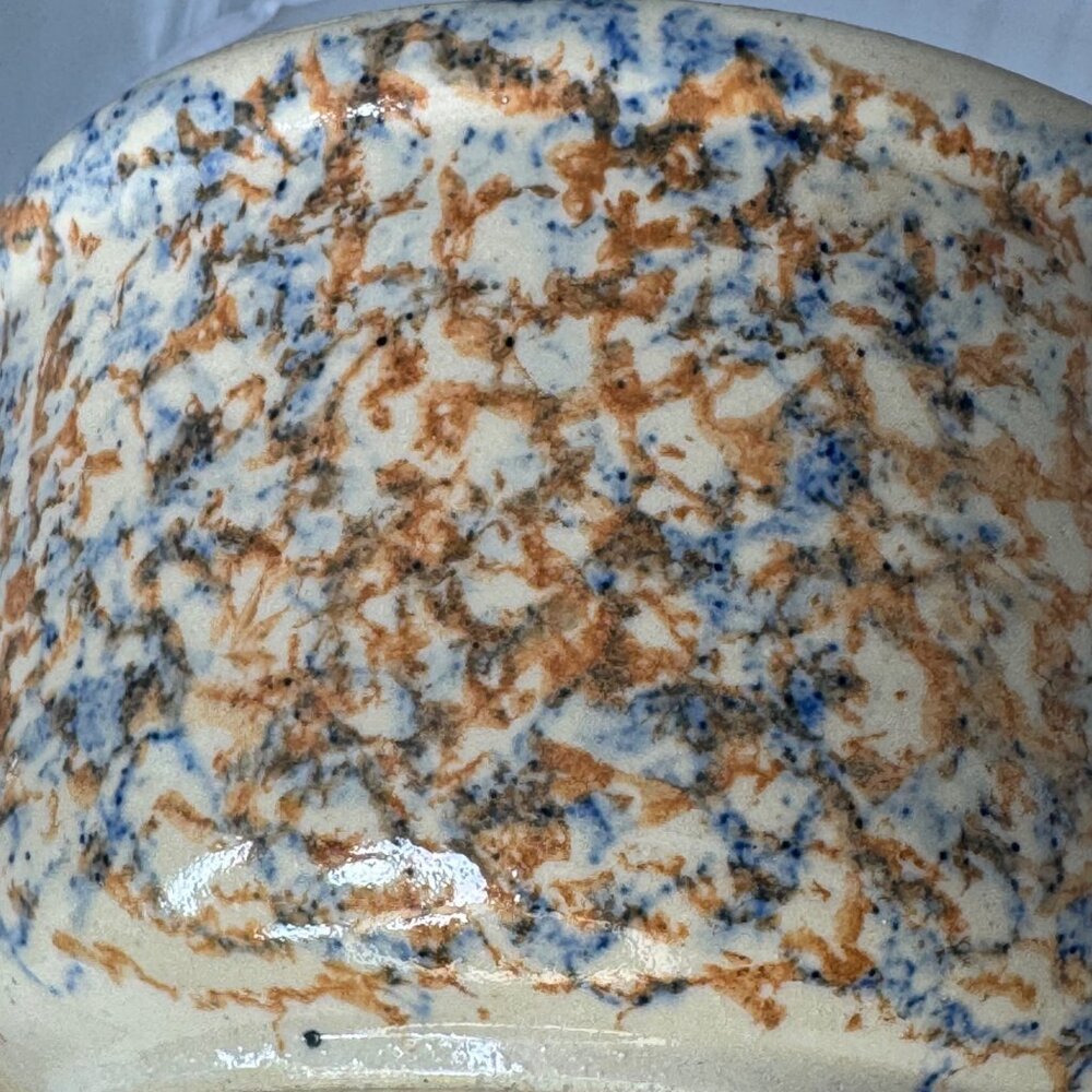 Red Wing Spongeware Crock Bowl 7” Decorative Stoneware Vintage Speckled Sponge C - Picture 6 of 12